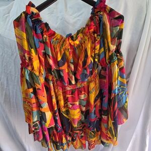 Live 4 Truth Colorful Ruffle Blouse